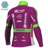 Fietskleding (Fietsshirt Lange Mouw + Lange Koersbroek) 2022 Bardiani-CSF Faizane Winter Thermal Fleece - Lila Groen